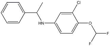 3-chloro-4-(difluoromethoxy)-N-(1-phenylethyl)aniline,,结构式