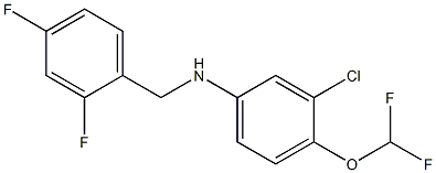 3-chloro-4-(difluoromethoxy)-N-[(2,4-difluorophenyl)methyl]aniline Structure