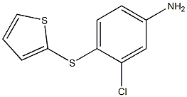 3-chloro-4-(thiophen-2-ylsulfanyl)aniline,,结构式