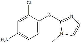 3-chloro-4-[(1-methyl-1H-imidazol-2-yl)sulfanyl]aniline Structure