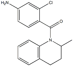 3-chloro-4-[(2-methyl-1,2,3,4-tetrahydroquinolin-1-yl)carbonyl]aniline,,结构式