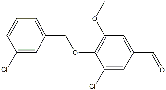 3-chloro-4-[(3-chlorophenyl)methoxy]-5-methoxybenzaldehyde