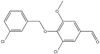 3-chloro-4-[(3-chlorophenyl)methoxy]-5-methoxybenzaldehyde Structure