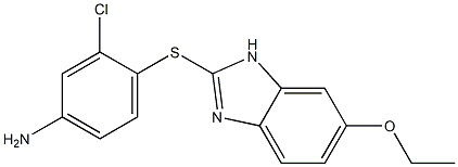 3-chloro-4-[(6-ethoxy-1H-1,3-benzodiazol-2-yl)sulfanyl]aniline 结构式