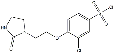 3-chloro-4-[2-(2-oxoimidazolidin-1-yl)ethoxy]benzene-1-sulfonyl chloride