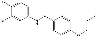 3-chloro-4-fluoro-N-[(4-propoxyphenyl)methyl]aniline Structure