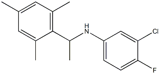 3-chloro-4-fluoro-N-[1-(2,4,6-trimethylphenyl)ethyl]aniline Structure