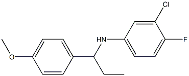  3-chloro-4-fluoro-N-[1-(4-methoxyphenyl)propyl]aniline