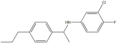 3-chloro-4-fluoro-N-[1-(4-propylphenyl)ethyl]aniline Structure