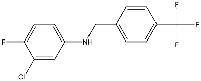 3-chloro-4-fluoro-N-{[4-(trifluoromethyl)phenyl]methyl}aniline Structure
