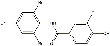3-chloro-4-hydroxy-N-(2,4,6-tribromophenyl)benzamide,,结构式
