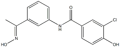 3-chloro-4-hydroxy-N-{3-[1-(hydroxyimino)ethyl]phenyl}benzamide Structure