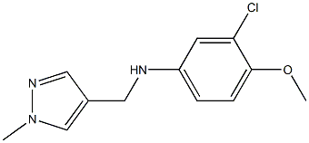 3-chloro-4-methoxy-N-[(1-methyl-1H-pyrazol-4-yl)methyl]aniline Structure