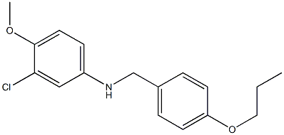 3-chloro-4-methoxy-N-[(4-propoxyphenyl)methyl]aniline Struktur