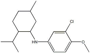 3-chloro-4-methoxy-N-[5-methyl-2-(propan-2-yl)cyclohexyl]aniline Structure