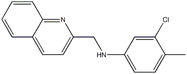 3-chloro-4-methyl-N-(quinolin-2-ylmethyl)aniline,,结构式