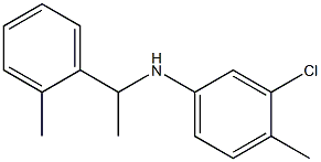 3-chloro-4-methyl-N-[1-(2-methylphenyl)ethyl]aniline,,结构式