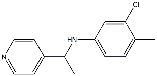 3-chloro-4-methyl-N-[1-(pyridin-4-yl)ethyl]aniline 化学構造式