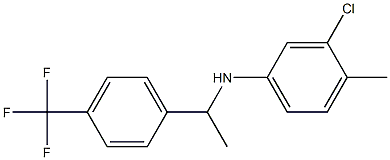 3-chloro-4-methyl-N-{1-[4-(trifluoromethyl)phenyl]ethyl}aniline,,结构式