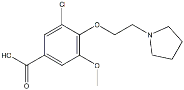 3-chloro-5-methoxy-4-[2-(pyrrolidin-1-yl)ethoxy]benzoic acid