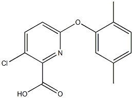 3-chloro-6-(2,5-dimethylphenoxy)pyridine-2-carboxylic acid Struktur