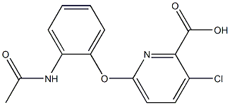  3-chloro-6-(2-acetamidophenoxy)pyridine-2-carboxylic acid