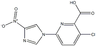 3-chloro-6-(4-nitro-1H-imidazol-1-yl)pyridine-2-carboxylic acid Structure