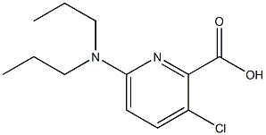 3-chloro-6-(dipropylamino)pyridine-2-carboxylic acid 化学構造式