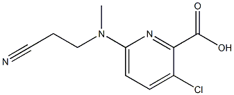3-chloro-6-[(2-cyanoethyl)(methyl)amino]pyridine-2-carboxylic acid,,结构式