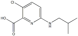 3-chloro-6-[(2-methylpropyl)amino]pyridine-2-carboxylic acid Struktur