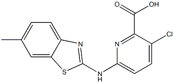 3-chloro-6-[(6-methyl-1,3-benzothiazol-2-yl)amino]pyridine-2-carboxylic acid