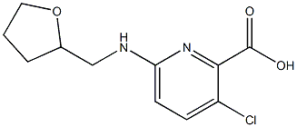 3-chloro-6-[(oxolan-2-ylmethyl)amino]pyridine-2-carboxylic acid Structure