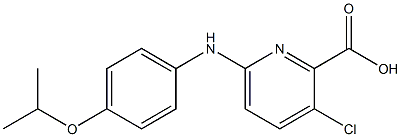 3-chloro-6-{[4-(propan-2-yloxy)phenyl]amino}pyridine-2-carboxylic acid 结构式