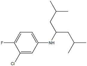 3-chloro-N-(2,6-dimethylheptan-4-yl)-4-fluoroaniline Structure
