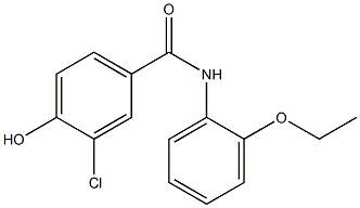 3-chloro-N-(2-ethoxyphenyl)-4-hydroxybenzamide,,结构式