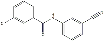 3-chloro-N-(3-cyanophenyl)benzamide,,结构式