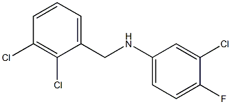 3-chloro-N-[(2,3-dichlorophenyl)methyl]-4-fluoroaniline Structure