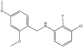 3-chloro-N-[(2,4-dimethoxyphenyl)methyl]-2-fluoroaniline,,结构式