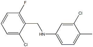 3-chloro-N-[(2-chloro-6-fluorophenyl)methyl]-4-methylaniline 化学構造式
