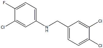 3-chloro-N-[(3,4-dichlorophenyl)methyl]-4-fluoroaniline,,结构式