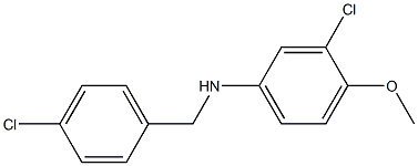 3-chloro-N-[(4-chlorophenyl)methyl]-4-methoxyaniline Structure