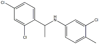 3-chloro-N-[1-(2,4-dichlorophenyl)ethyl]-4-methylaniline,,结构式