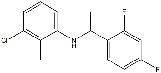 3-chloro-N-[1-(2,4-difluorophenyl)ethyl]-2-methylaniline Structure