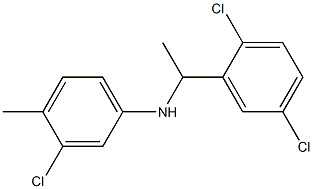 3-chloro-N-[1-(2,5-dichlorophenyl)ethyl]-4-methylaniline Structure