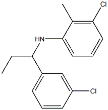 3-chloro-N-[1-(3-chlorophenyl)propyl]-2-methylaniline