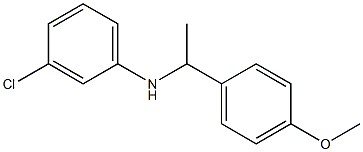 3-chloro-N-[1-(4-methoxyphenyl)ethyl]aniline 化学構造式