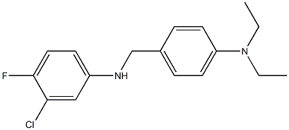 3-chloro-N-{[4-(diethylamino)phenyl]methyl}-4-fluoroaniline Structure