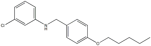 3-chloro-N-{[4-(pentyloxy)phenyl]methyl}aniline 化学構造式