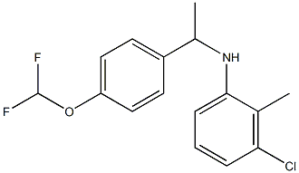 3-chloro-N-{1-[4-(difluoromethoxy)phenyl]ethyl}-2-methylaniline Struktur