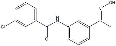 3-chloro-N-{3-[1-(hydroxyimino)ethyl]phenyl}benzamide Struktur